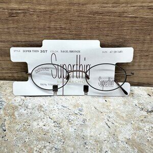 Marchon Superthin 35T Titanium Eyeglasses Sage Bronze 47/20 140 Clip-On Ready